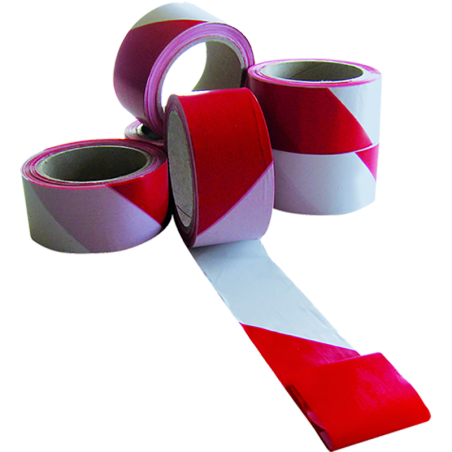 Taśma ostrzegawcza biało-czerwona 50 mm x 100 m (36 sztuk)