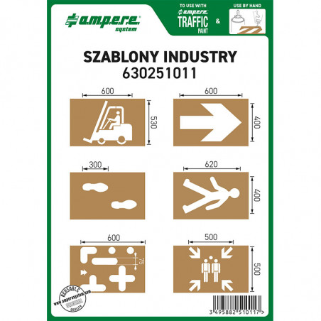Szablony INDUSTRIE do znakowania powierzchni przemysłowych