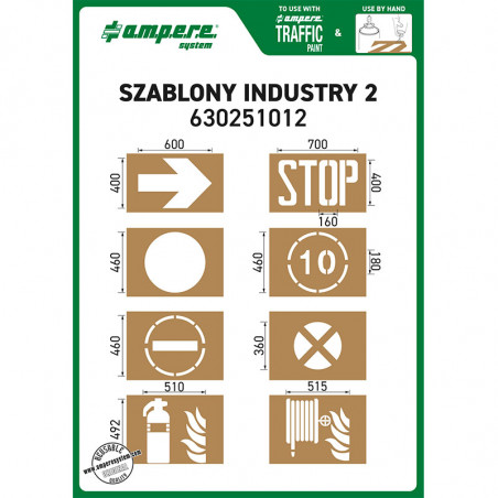 Szablony INDUSTRIE 2 do znakowania powierzchni przemysłowych
